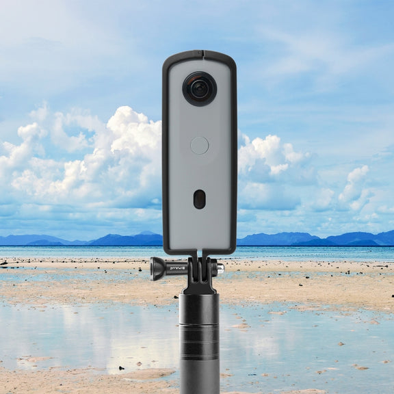 PULUZ PC ABS Plastic Protective Frame for Ricoh Theta SC2, with Adapter Mount & Screw(Black)