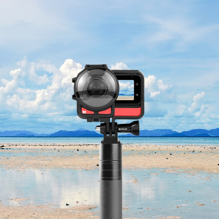 PULUZ Plastic Frame Case with Lens Guard for Insta360 One RS 360 Edition(Black)