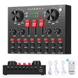 PULUZ Live Broadcasting Sound Card Bluetooth Karaoke Singing Recording Sound Mixer for Mobile Phone / Computer / Laptop / Tablet PC, Chinese Version(Black) - Live Sound Effects Processors by PULUZ | Online Shopping South Africa | PMC TechLife | Buy Now Pay Later Mobicred