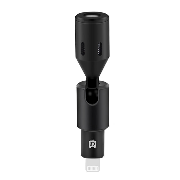 PULUZ 8PIN Jack Mobile Phone Omnidirectional Condenser Adjustable Microphone(Black)