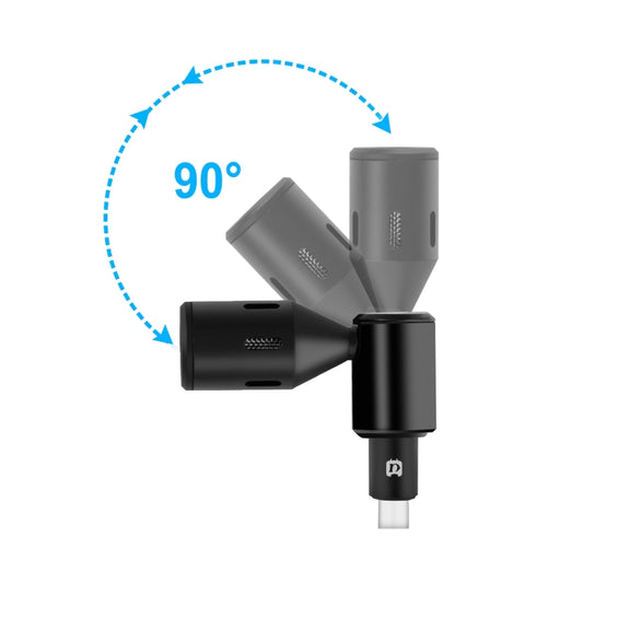 PULUZ USB-C / Type-C Jack Mobile Phone Omnidirectional Condenser Adjustable Microphone, Not for Samsung Series Phones(Black)