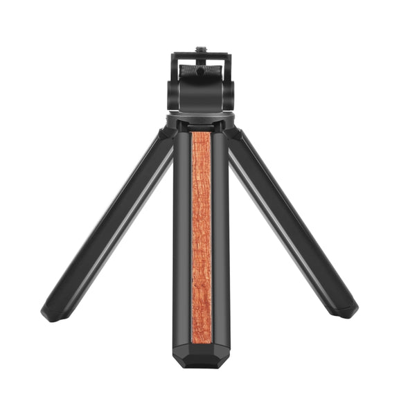PULUZ Inlaid Wood Desktop Vlogging Live Tripod Holder with Tripod Head (Black)