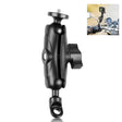 PULUZ Motorcycle Holder Mirror Base Hole Fixed Mount for GoPro and Other Action Cameras(Black) - Bicycle Handlebar Mount by PULUZ | Online Shopping South Africa | PMC TechLife | Buy Now Pay Later Mobicred