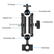 PULUZ Motorcycle Holder Rearview Mirror Fixed Mount for GoPro and Other Action Cameras (Black)