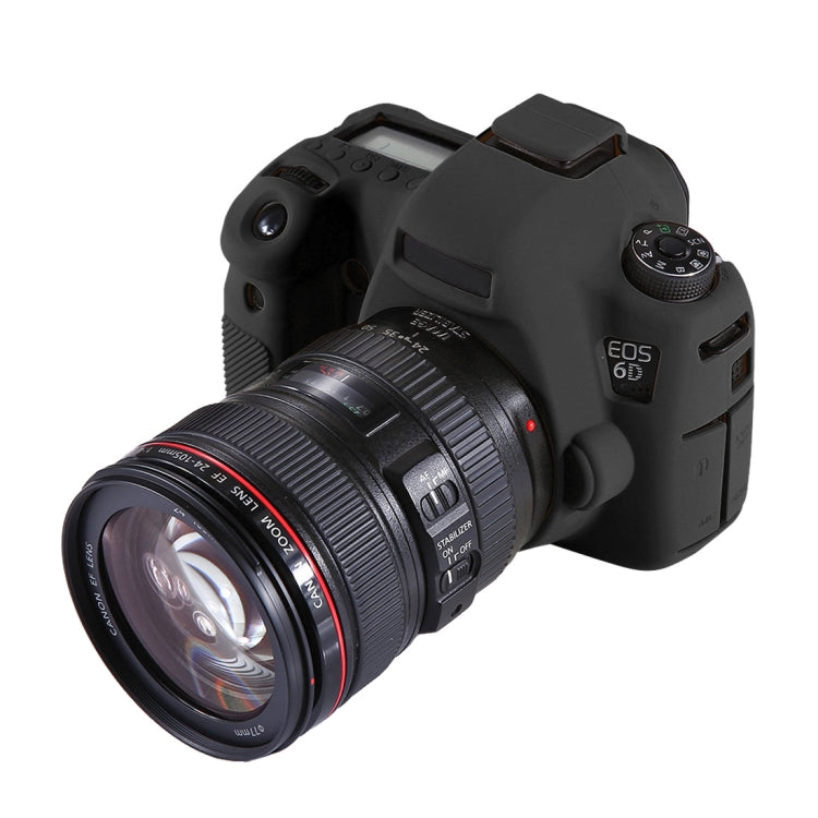 PULUZ Soft Silicone Protective Case for Canon EOS 6D(Black)