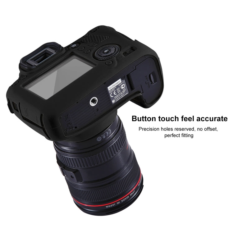 PULUZ Soft Silicone Protective Case for Canon EOS 6D(Black)