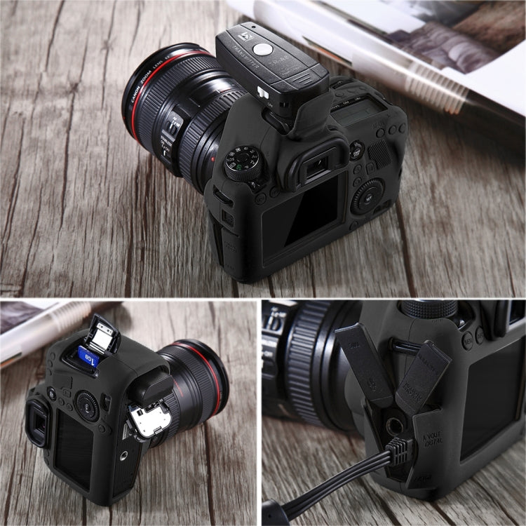 PULUZ Soft Silicone Protective Case for Canon EOS 6D(Black)
