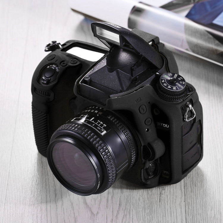 PULUZ Soft Silicone Protective Case for Nikon D750(Black)