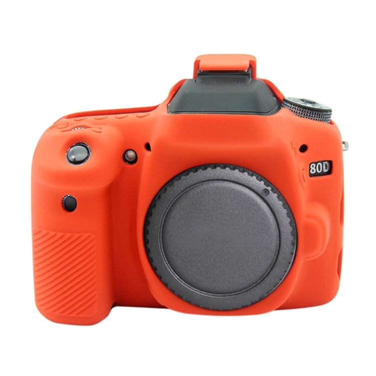 PULUZ Soft Silicone Protective Case for Canon EOS 80D(Red)