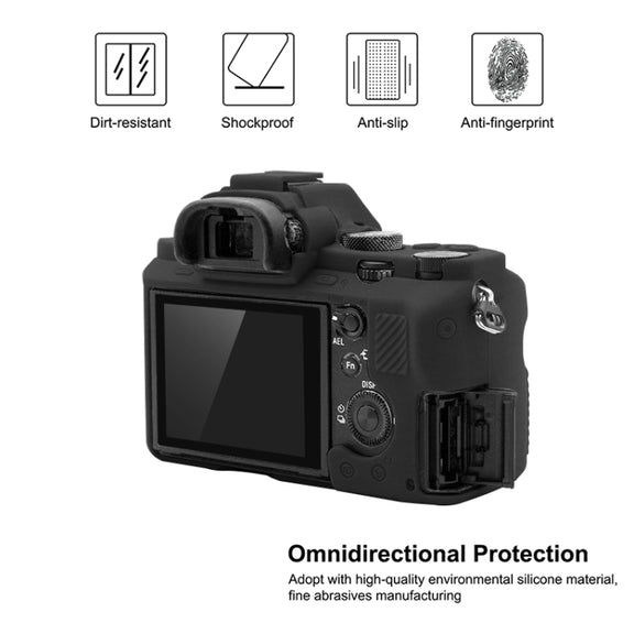 PULUZ Soft Silicone Protective Case for Sony ILCE-7MII / 7SMII / 7RMII(Black)
