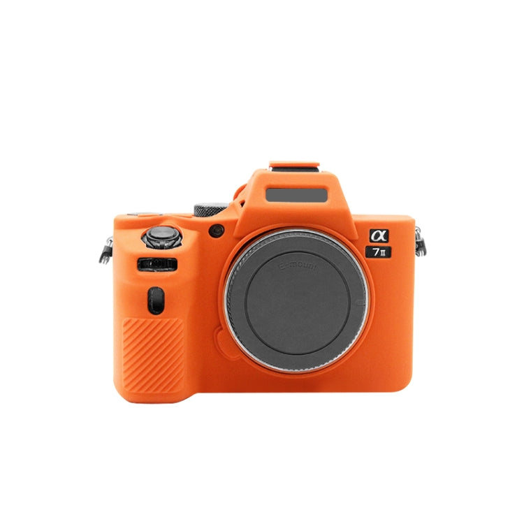 PULUZ Soft Silicone Protective Case for Sony ILCE-7MII / 7SMII / 7RMII(Orange)