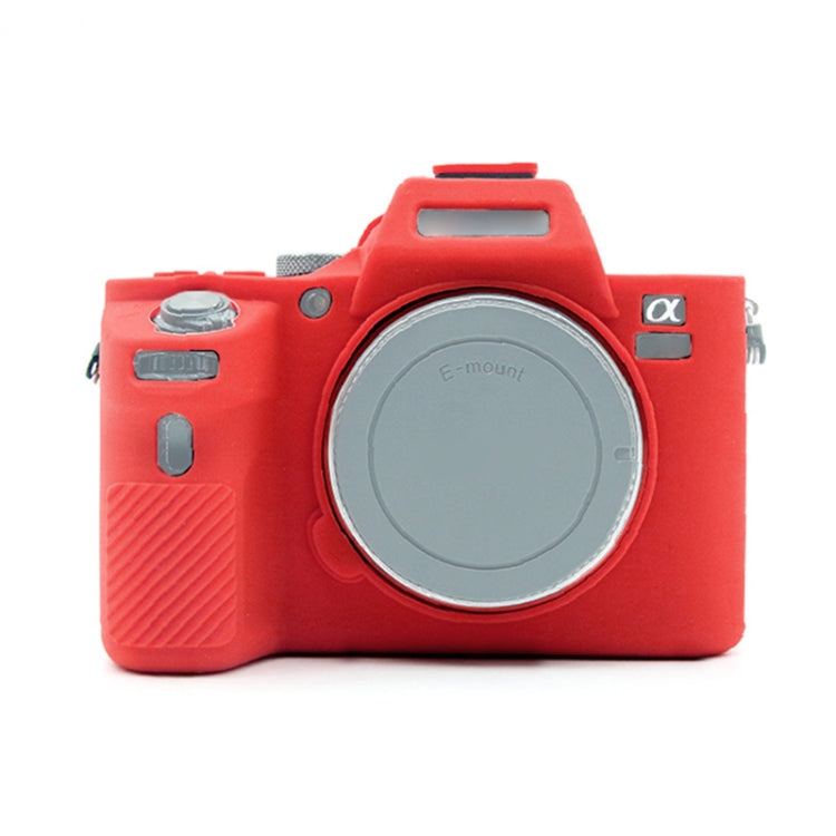 PULUZ Soft Silicone Protective Case for Sony ILCE-7MII / 7SMII / 7RMII(Red)