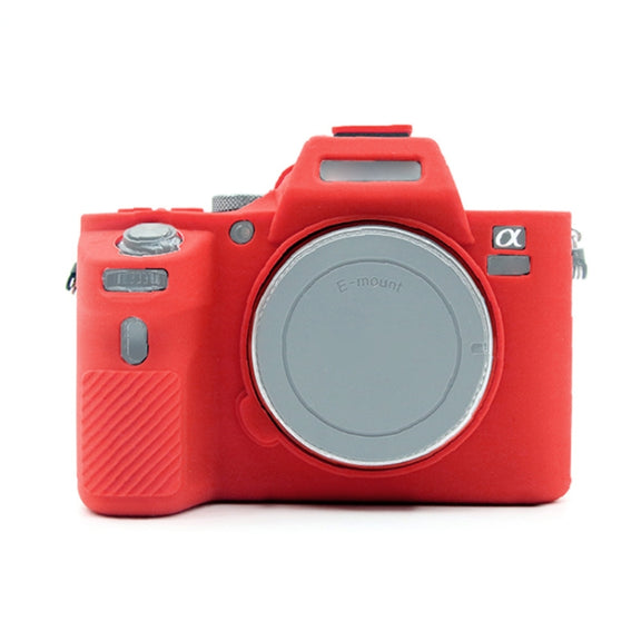 PULUZ Soft Silicone Protective Case for Sony ILCE-7MII / 7SMII / 7RMII(Red)