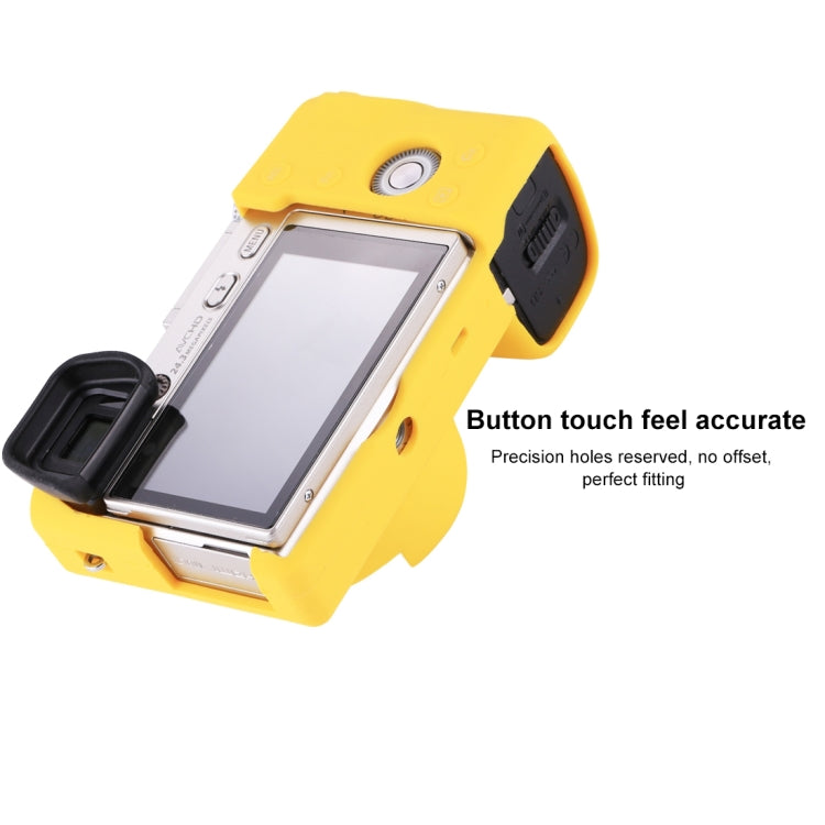 PULUZ Soft Silicone Protective Case for Sony ILCE-6000 / A6000(Yellow)