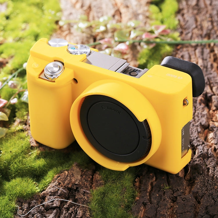 PULUZ Soft Silicone Protective Case for Sony ILCE-6000 / A6000(Yellow)