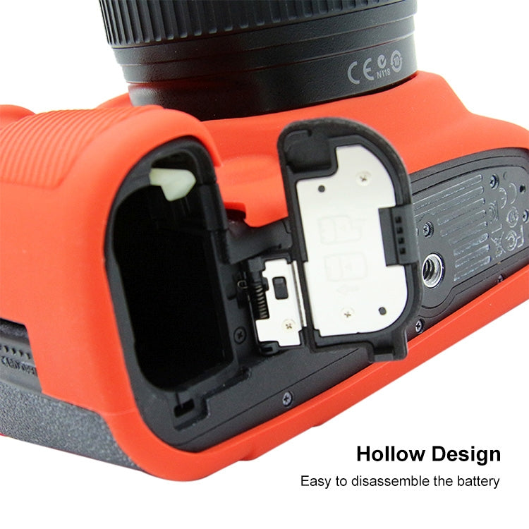 PULUZ Soft Silicone Protective Case for Canon EOS 5D Mark IV(Red)