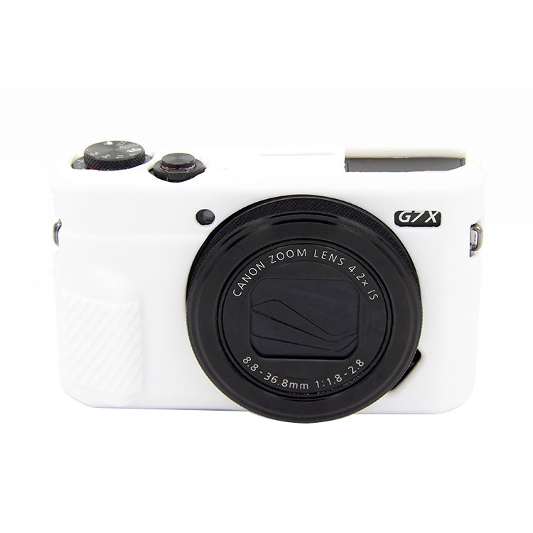 PULUZ Soft Silicone Protective Case for Canon EOS G7 X Mark II(White)