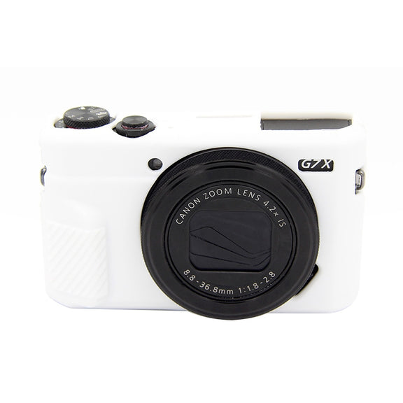 PULUZ Soft Silicone Protective Case for Canon EOS G7 X Mark II(White)