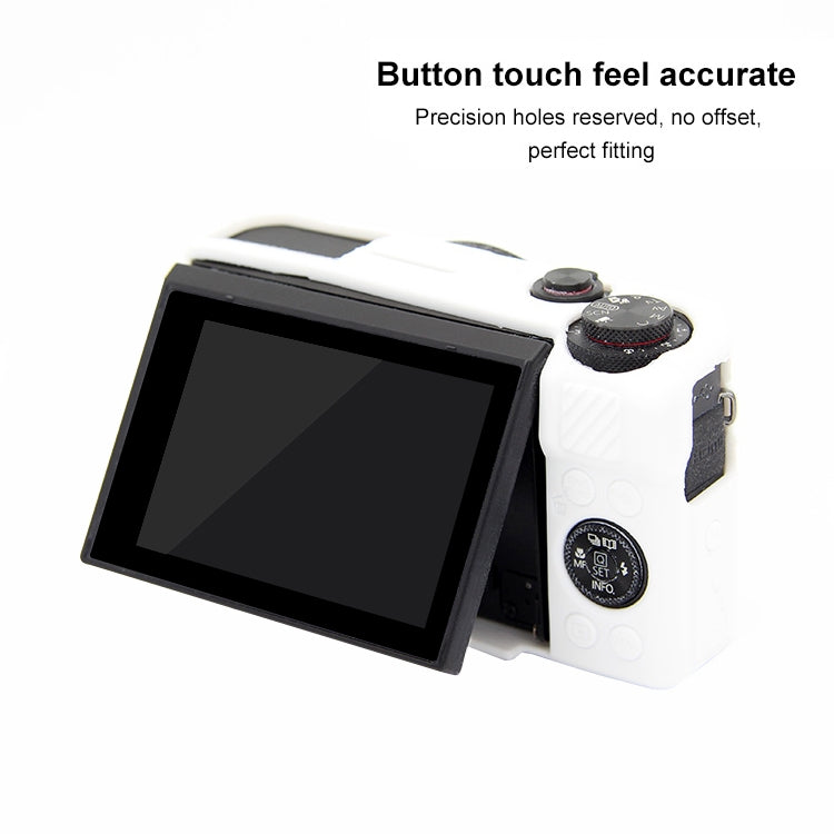 PULUZ Soft Silicone Protective Case for Canon EOS G7 X Mark II(White)