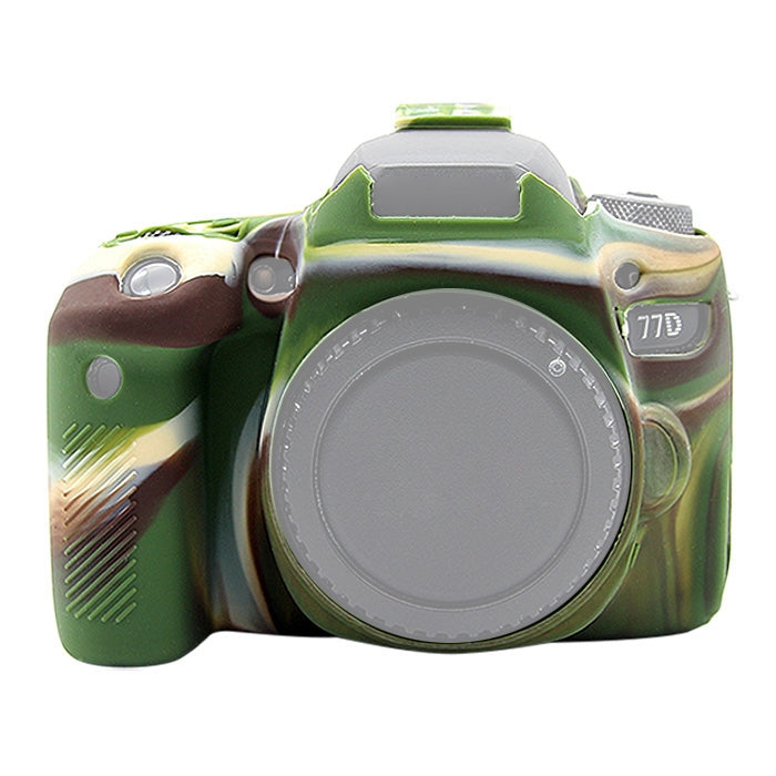PULUZ Soft Silicone Protective Case for Canon EOS 77D(Camouflage)