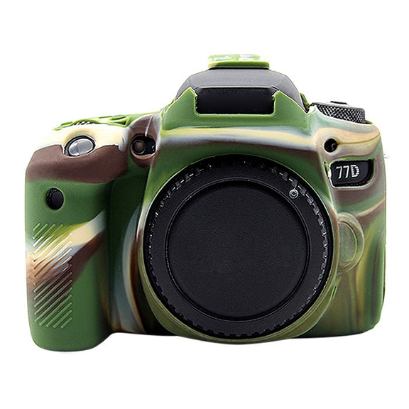 PULUZ Soft Silicone Protective Case for Canon EOS 77D(Camouflage)