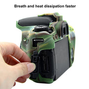 PULUZ Soft Silicone Protective Case for Canon EOS 77D(Camouflage)