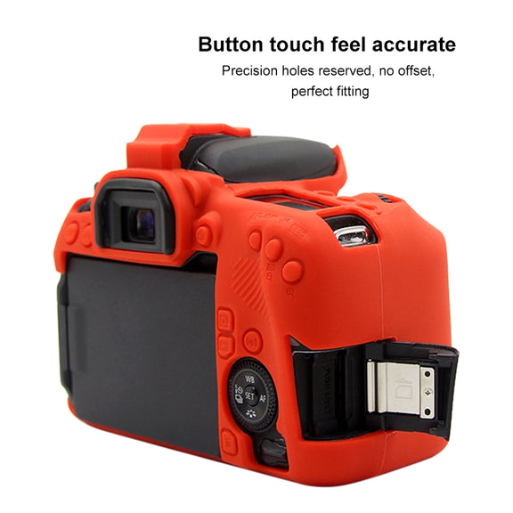 PULUZ Soft Silicone Protective Case for Canon EOS 77D(Red)