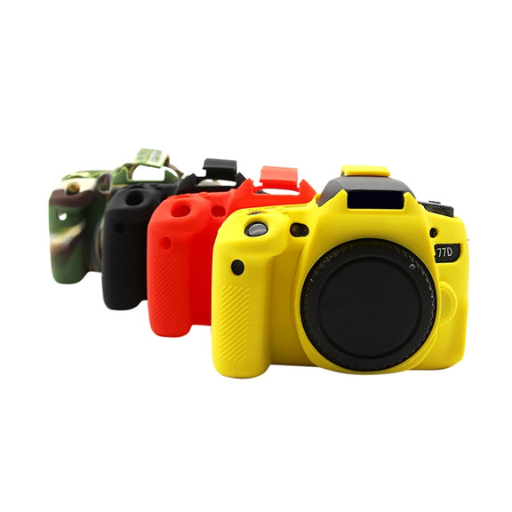 PULUZ Soft Silicone Protective Case for Canon EOS 77D(Red)