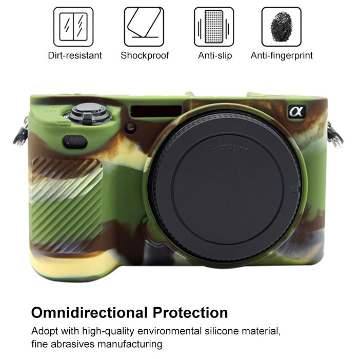 PULUZ Soft Silicone Protective Case for Sony ILCE-6500(Camouflage)