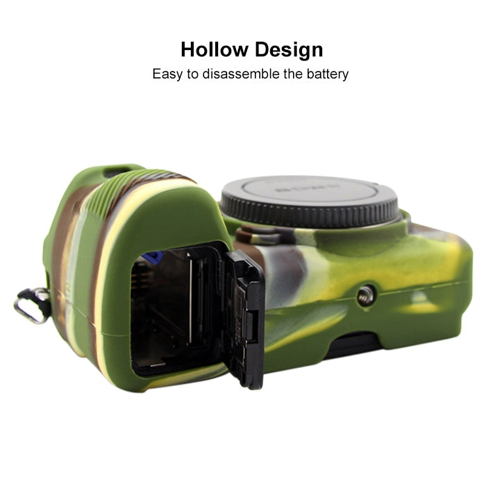 PULUZ Soft Silicone Protective Case for Sony ILCE-6500(Camouflage)