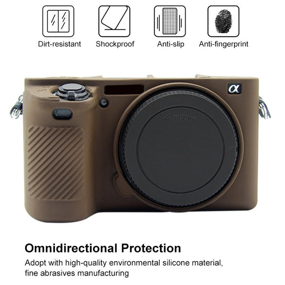 PULUZ Soft Silicone Protective Case for Sony ILCE-6500(Coffee)