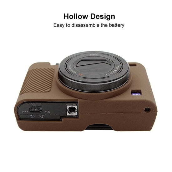 PULUZ Soft Silicone Protective Case for Sony RX100 III / IV / V(Coffee)