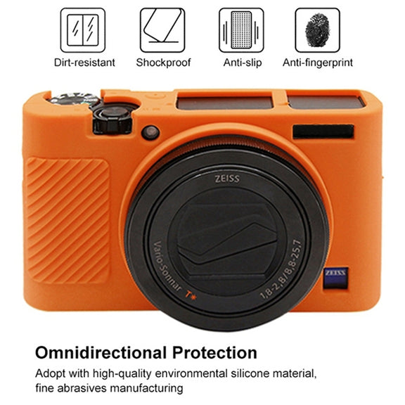 PULUZ Soft Silicone Protective Case for Sony RX100 III / IV / V(Orange)