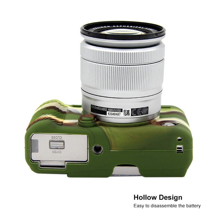 PULUZ Soft Silicone Protective Case for FUJIFILM X-A3 / X-A10(Camouflage)