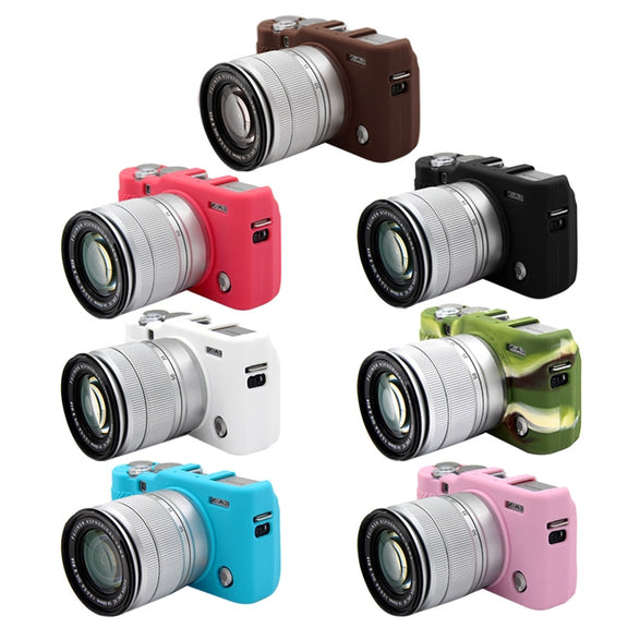 PULUZ Soft Silicone Protective Case for FUJIFILM X-A3 / X-A10(Camouflage)