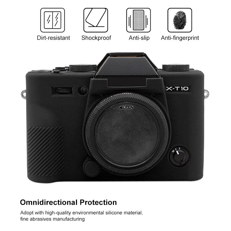 PULUZ Soft Silicone Protective Case for FUJIFILM XT10(Black)