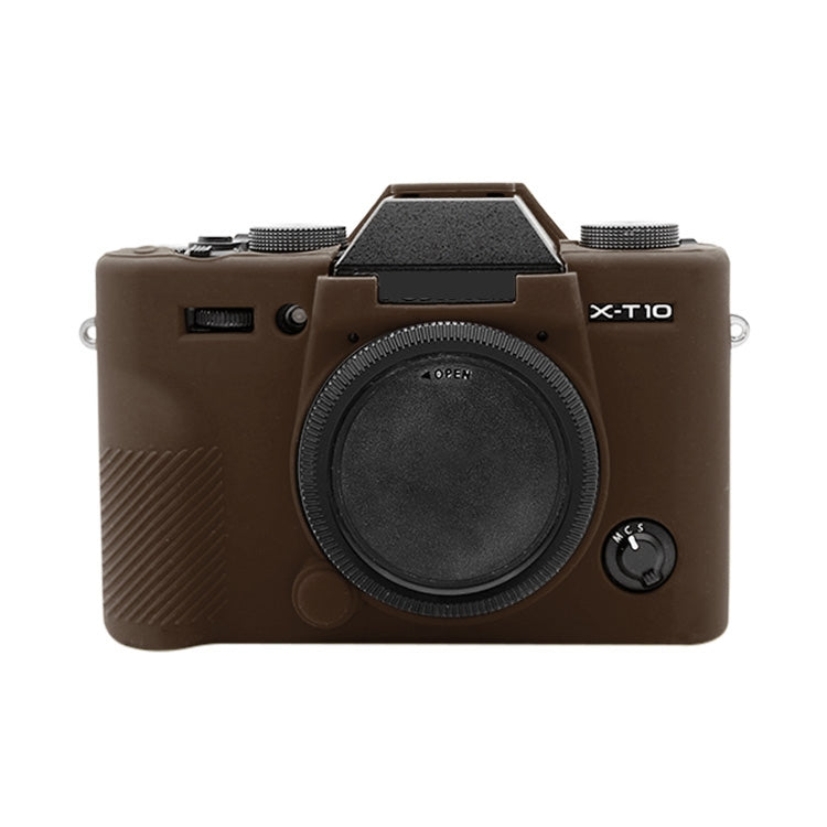 PULUZ Soft Silicone Protective Case for FUJIFILM XT10(Coffee)