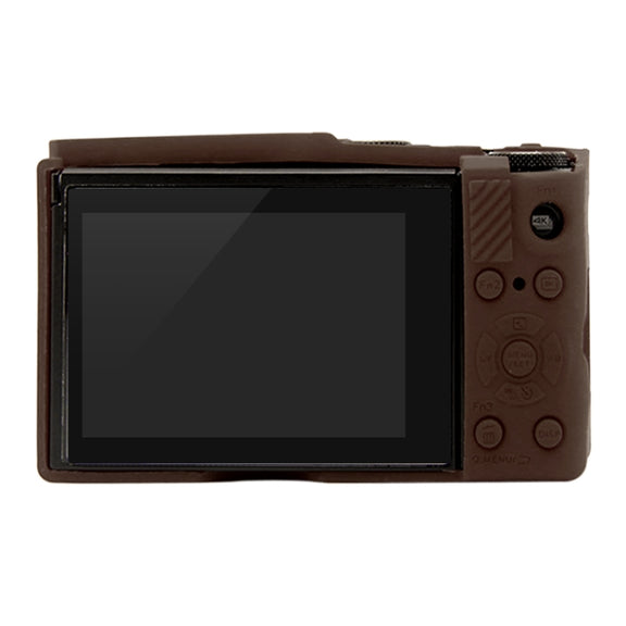 PULUZ Soft Silicone Protective Case for Panasonic Lumix  LX10(Coffee)