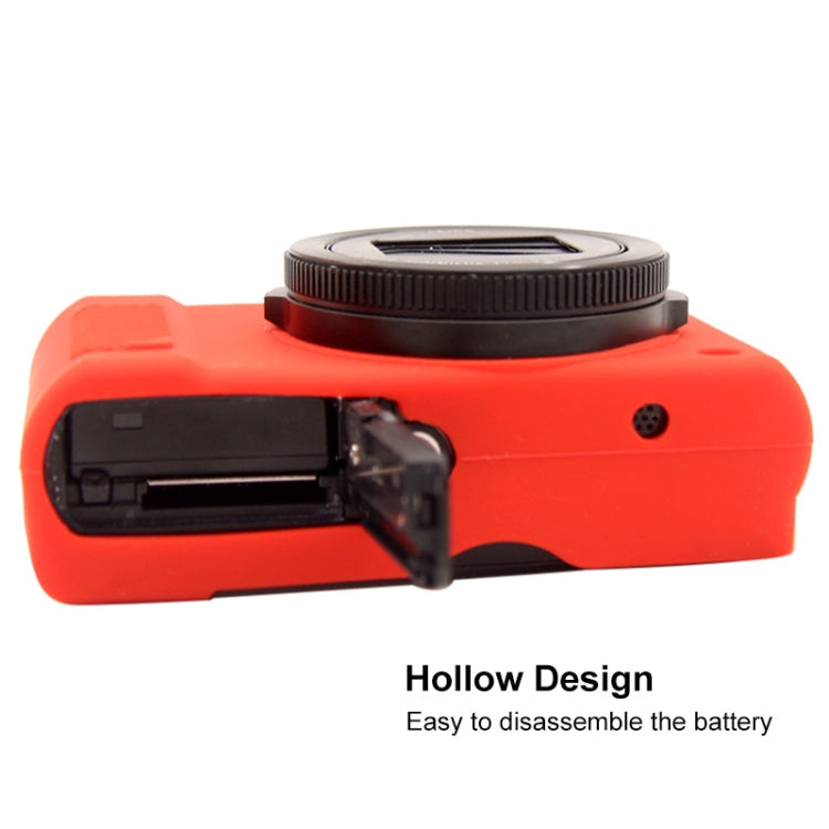 PULUZ Soft Silicone Protective Case for Panasonic Lumix  LX10(Red)