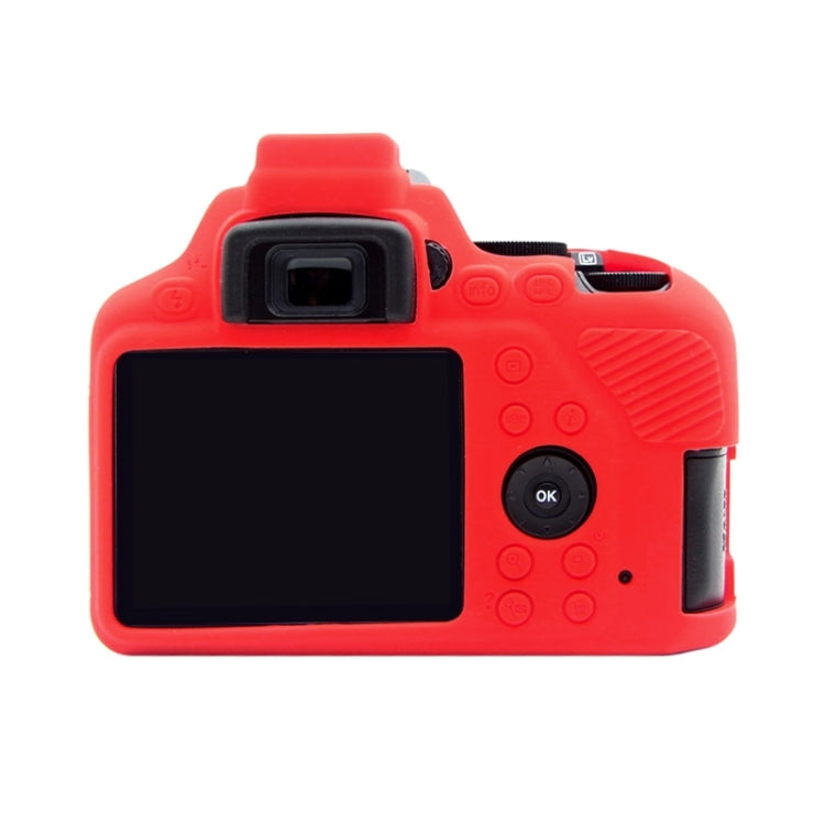 PULUZ Soft Silicone Protective Case for Nikon D3500(Red)