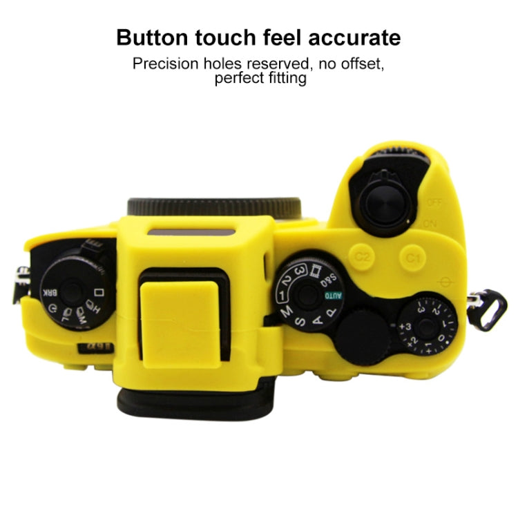 PULUZ Soft Silicone Protective Case for Sony ILCE-9M2/ Alpha 9 II / A92(Yellow)