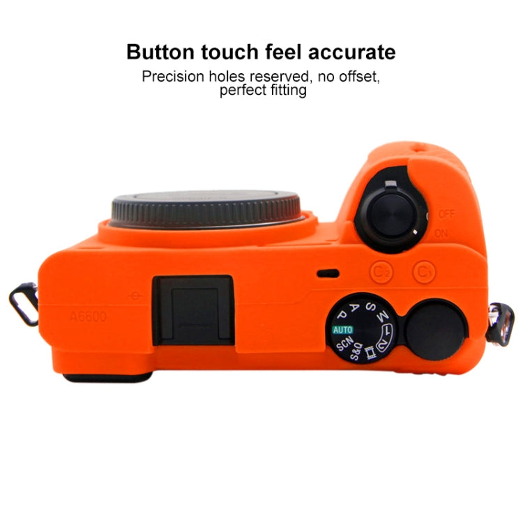 PULUZ Soft Silicone Protective Case for Sony A6600 / ILCE-6600(Orange)