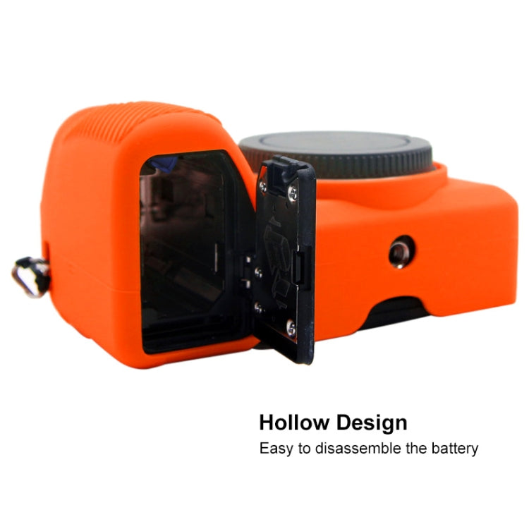 PULUZ Soft Silicone Protective Case for Sony A6600 / ILCE-6600(Orange)
