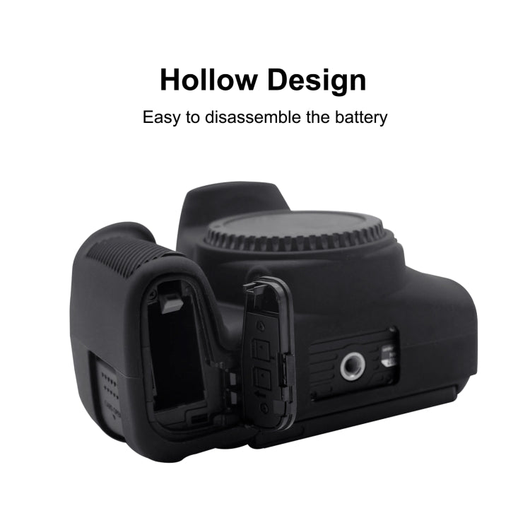 PULUZ Soft Silicone Protective Case for Canon EOS 850D(Black)