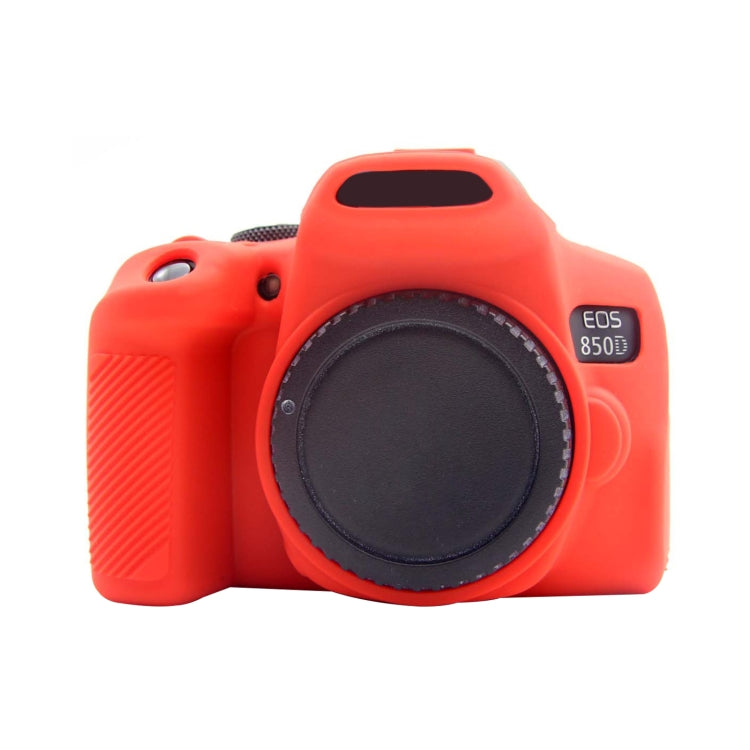 PULUZ Soft Silicone Protective Case for Canon EOS 850D(Red)