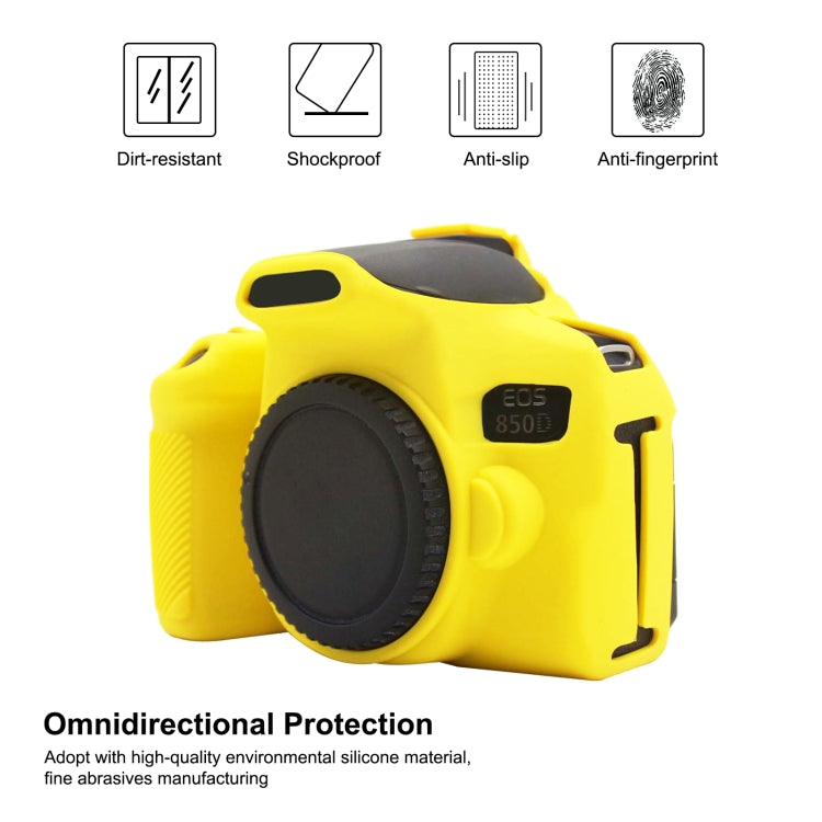 PULUZ Soft Silicone Protective Case for Canon EOS 850D(Yellow)