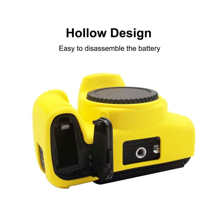 PULUZ Soft Silicone Protective Case for Canon EOS 850D(Yellow)