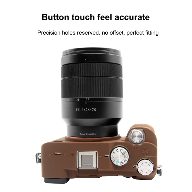 PULUZ Soft Silicone Protective Case for Sony A7C / ILCE-7C(Coffee)