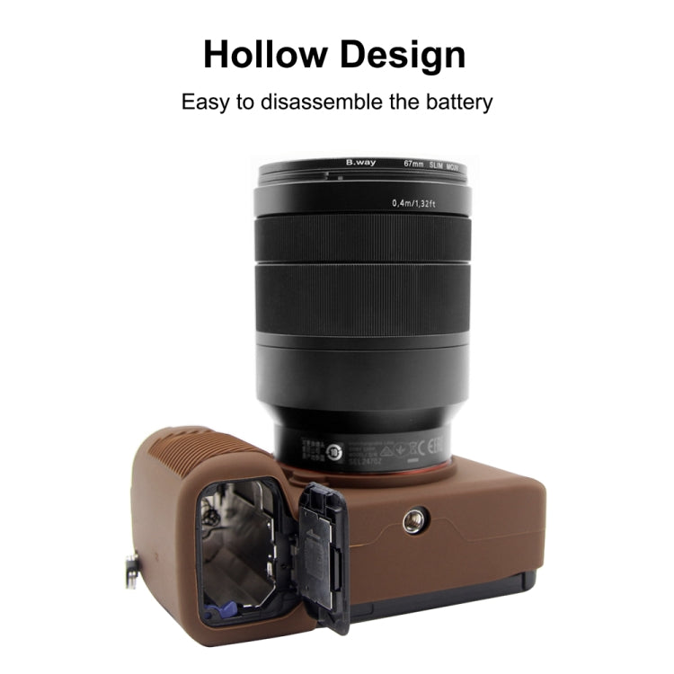 PULUZ Soft Silicone Protective Case for Sony A7C / ILCE-7C(Coffee)