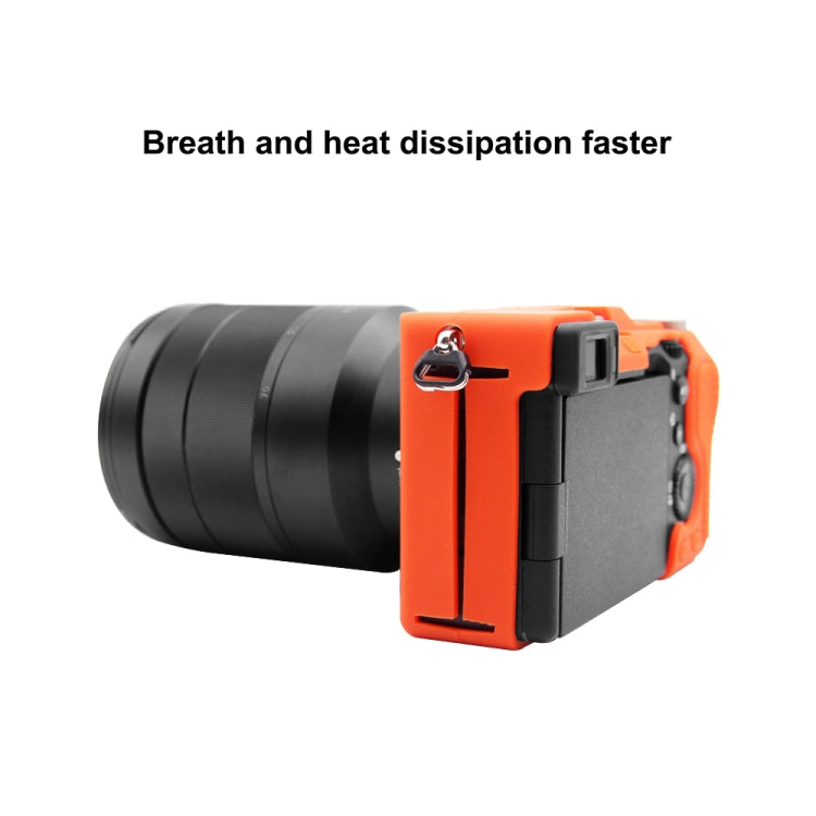 PULUZ Soft Silicone Protective Case for Sony A7C / ILCE-7C(Orange)